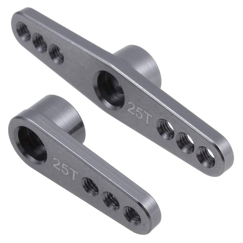 XIND ELE. 2-Pack Metal 25T Servo Horn Steering Arms M3 Thread for Futaba Savox Power HD HSP MG995 MG996 Servo Motor - Image 4